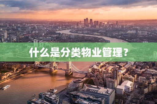 什么是分类物业管理？