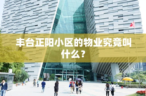 丰台正阳小区的物业究竟叫什么？