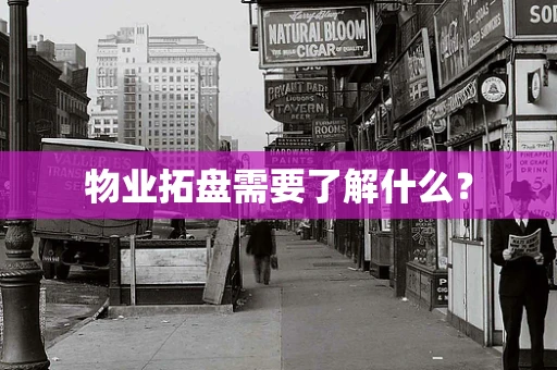物业拓盘需要了解什么？