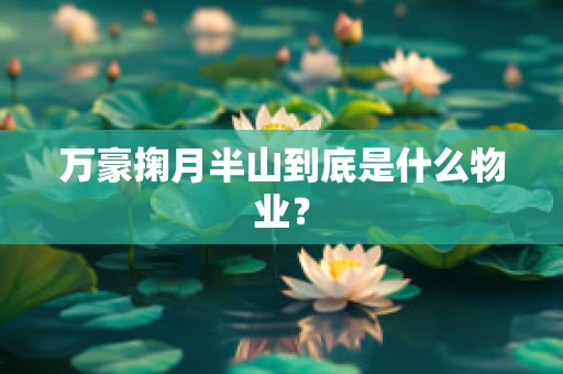万豪掬月半山到底是什么物业？