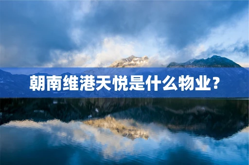 朝南维港天悦是什么物业？
