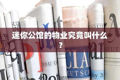 迷你公馆的物业究竟叫什么？