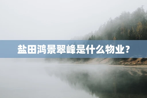 盐田鸿景翠峰是什么物业？