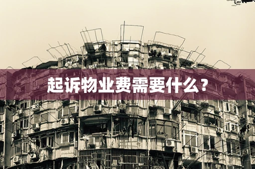 起诉物业费需要什么？