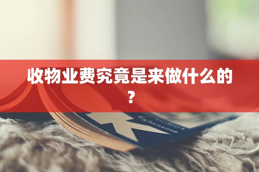 收物业费究竟是来做什么的？