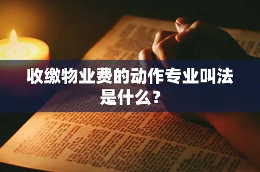 收缴物业费的动作专业叫法是什么？