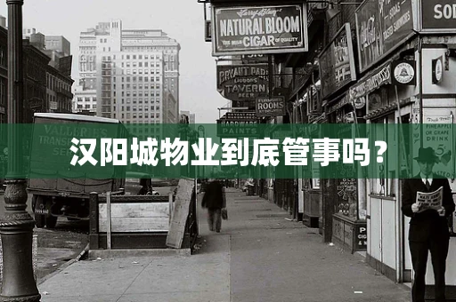 汉阳城物业到底管事吗？