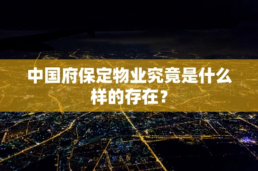 中国府保定物业究竟是什么样的存在？