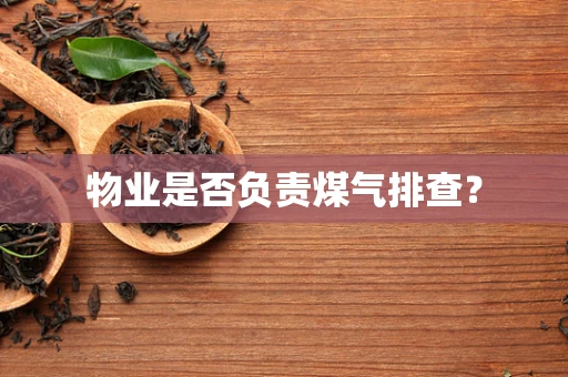 物业是否负责煤气排查？