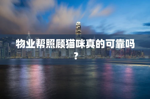 物业帮照顾猫咪真的可靠吗？