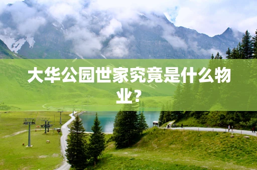 大华公园世家究竟是什么物业？
