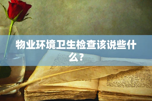 物业环境卫生检查该说些什么？