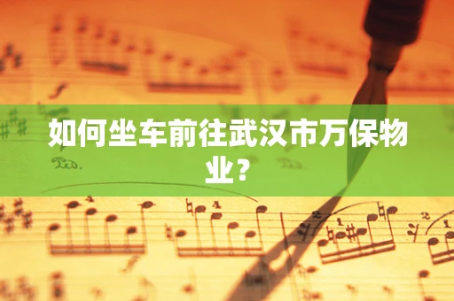 如何坐车前往武汉市万保物业？