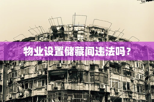 物业设置储藏间违法吗？