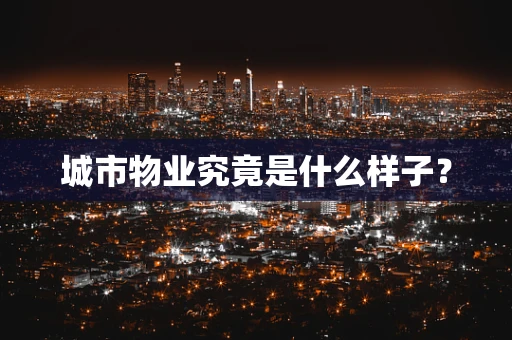 城市物业究竟是什么样子？