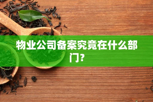 物业公司备案究竟在什么部门？