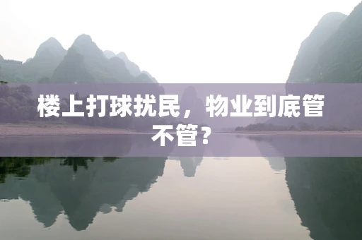 楼上打球扰民，物业到底管不管？