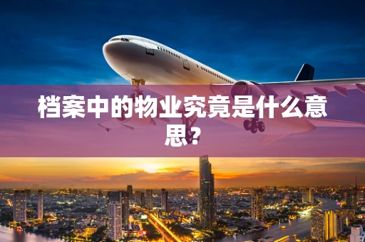 档案中的物业究竟是什么意思？