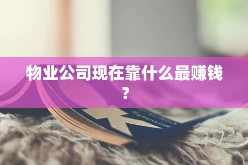 物业公司现在靠什么最赚钱？