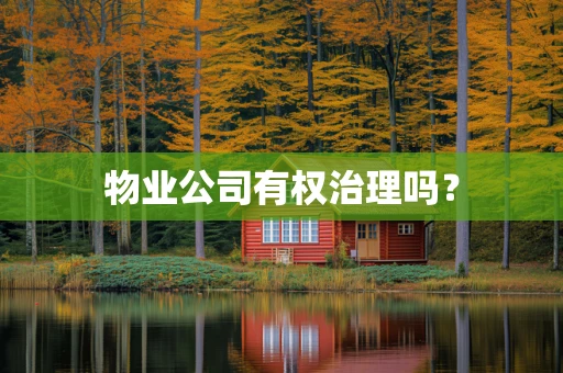 物业公司有权治理吗？
