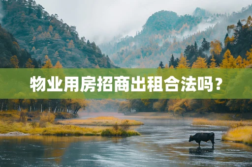 物业用房招商出租合法吗？