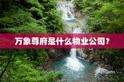 万象尊府是什么物业公司？